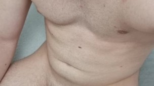 Teenager wakes up horny and wants to play witb his uncut cock