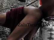 Mzansi Ebony 031Babe gets pussy fucked in doggy style position by ZuluTarzen in the bushes 11/16