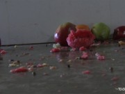 While working as a fruit seller, he gets a surprise visit from two babes that crave a hardcore anal threesome. 2/16