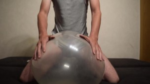 fucking clear Balloon and cum in it