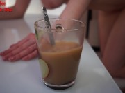 Tera Lee Sexwife came to her husband's friend for a fuck-up and pissed all over the kitchen 9/16