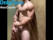 8 INCH WHITE COCK MUSCLE STUD MASTURBATE IN PUBLIC GYM SHOWER (SOLO MALE)