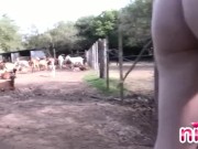 Lesbian Nina Tease Outdoor 2/16