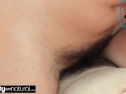 Hairy Lesbian MILF pounds cutie’s Bushy Pussy 9/16