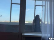 Cock sucking on a balcony 6/16