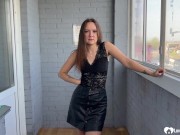 Cock sucking on a balcony 9/16