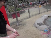 POV date with pornstar Zory Jpeg touching her hairy pussy and peeing outdoors 2/16