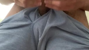 Boxer briefs teasing, salivated dick sounds and cum all over you