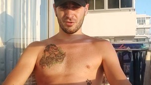 Jerking off in the balcony