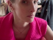 I jerk him off to receive his sperm on my small tits 3/16