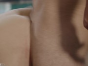 Blonde Hottie Aria Banks Tempts Roommate Into Slamming Her Pussy 10/16