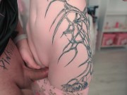 Stepsister rubbing her pussy. Cum in her panties and she wore them to school 4K - pinkloving💖 13/16