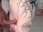 Stepsister rubbing her pussy. Cum in her panties and she wore them to school 4K - pinkloving💖 15/16