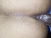 Daddy fucks both my holes with his big black dick 3/16