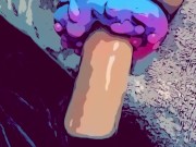 Alien 👽 pussy drains cartoon cock pt2 16/16