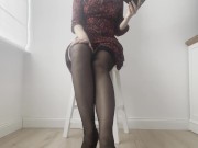 Masturbating to a strong orgasm while reading a book 4/16