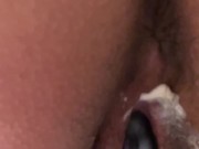 Ebony Almost Gets Caught Fucking Creamy Pussy In Public Gym Bathroom 12/16