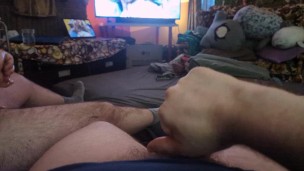 "Pulled Pork" - Rusty Piper and moustache daddy Don K Dick jerk off until cum shot- cornfedMTdads