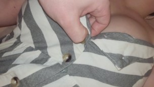 Girl in Vintage Dress and Big Tits let Me Play with Her Niples