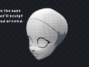 How to Quickly Make Hair For Your 3D Anime Model 1/16