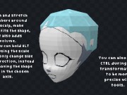 How to Quickly Make Hair For Your 3D Anime Model 2/16