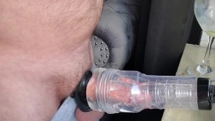 Verbal Daddy Pounds his Fleshlight with his Big Hard Dick