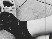 Lace Socks Teasing Outdoors (Vintage) 10/16