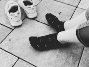 Lace Socks Teasing Outdoors (Vintage) 11/16