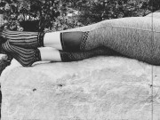 Lace Socks Teasing Outdoors (Vintage) 15/16