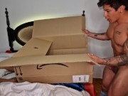 surprise! I made my stepfather fuck me. I pretended to be a sex doll 9/16