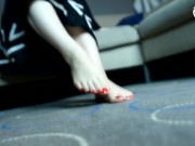 Amazing bare feet of a naughty girl! (foot teasing, barefoot tease, sexy feet, sexy soles and toes) 15/16