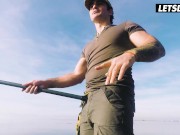 MILF Seduces Fisherman Into Hardcore Outdoor Fuck While Being Filmed By Her Friend - LETSDOEIT 1/16