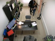 LOAN4K. Beauty cheats on with loan manager at his workplace 2/16