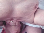 POV Stepmom deep throat BJ with Stepson, MILF Cougar Mature 4/16