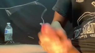 one of my classic big best cum shots somebody gotta use this dick to make some porn :P