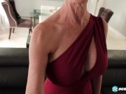 There's a whole lotta your cum on 60-year-old Foxxxy's face 1/16