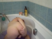 Jenny takes a bath, shows her holes and plays with labia 15/16