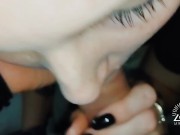 Sucking the tip of his dick while he caresses my face 13/16