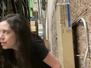 Using a  store monitor to get myself off at work 15/16