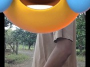 jakol sa tabing kalsada,muntik na mahuli may dumaan