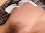 【日本人 素人 個人撮影】制服コスプレでおまんこ剥き出し角オナからの更なるクリトリスいじりでイッちゃう 13/16