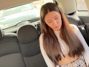 Girl Next Door Paid with Blowjob to Neighbor in Car for Drive her to College!! Cum in Mouth Swallow 1/16