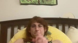 Transfem redhead jerks off for you