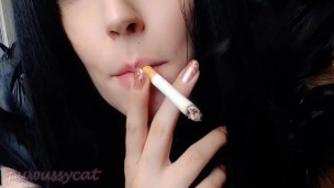 Goth Girl Close Up Smoking (full vid on my 0nlyfans/ManyVids)