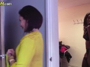 CFNM Ebony jerks rod in British group HJ 2/16