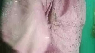 Indian Gay Crossdresser wife Gaurisissy xxx sex in pink salwar kurta pressing her big boobs