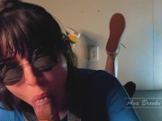 Black Socks Footjob / Sockjob Cum On Feet Soles - Ava Brooke 4/16