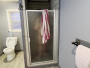 shower pov talking flexing and flirting with you