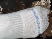 Smashing cake on my break pedal in my socks and jeans 360 view 13/16