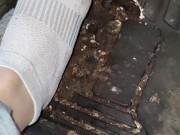 Smashing cake on my break pedal in my socks and jeans 360 view 9/16